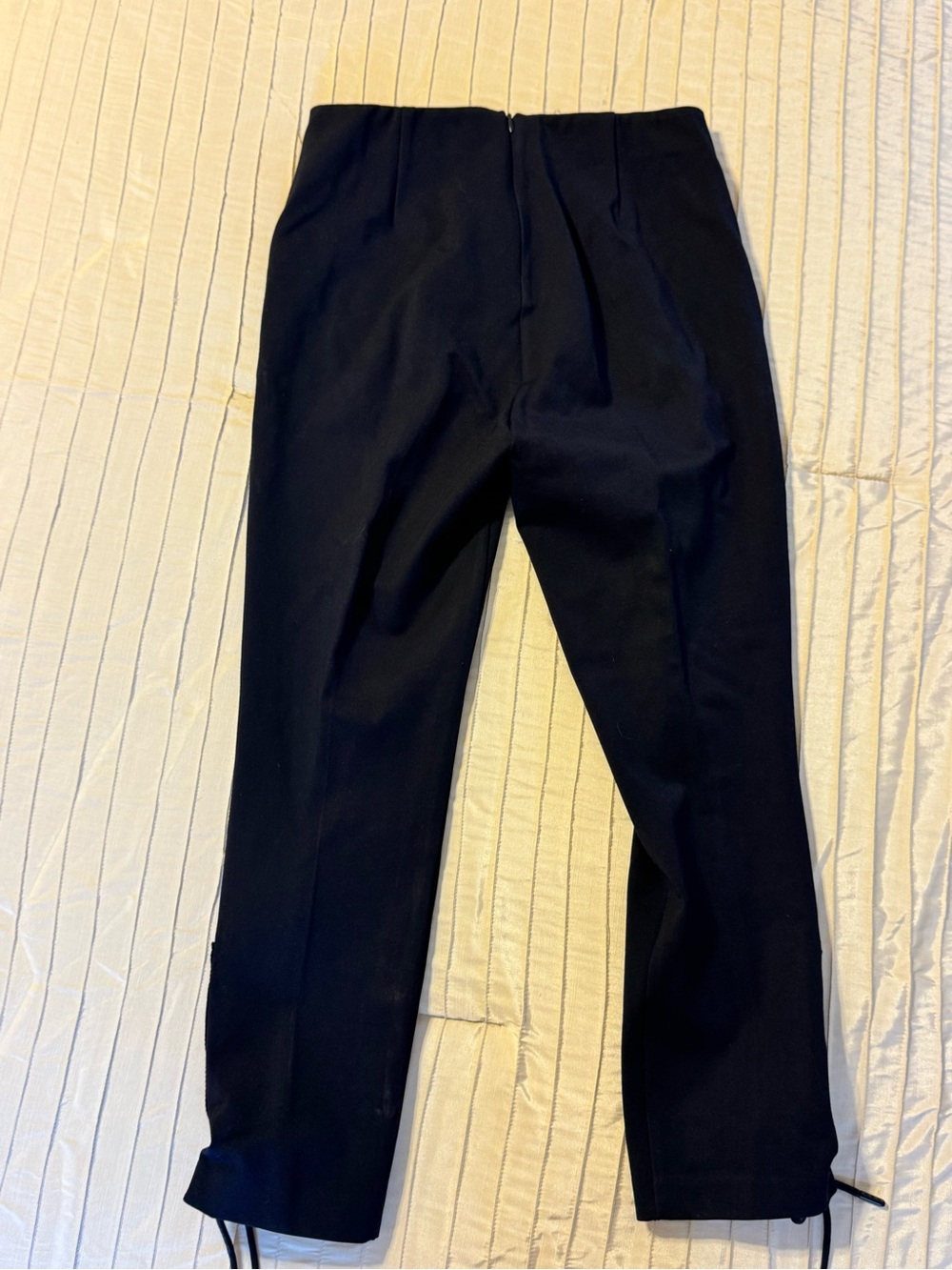 rag & bone Black Lace-Up Hem Women's Pants - Picture 4 of 6